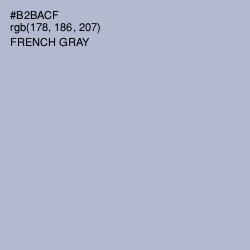 #B2BACF - French Gray Color Image